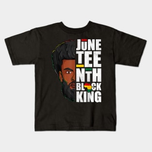 Juneteenth, Black King, Black Father, Black Man, Balck Lives Matter Kids T-Shirt